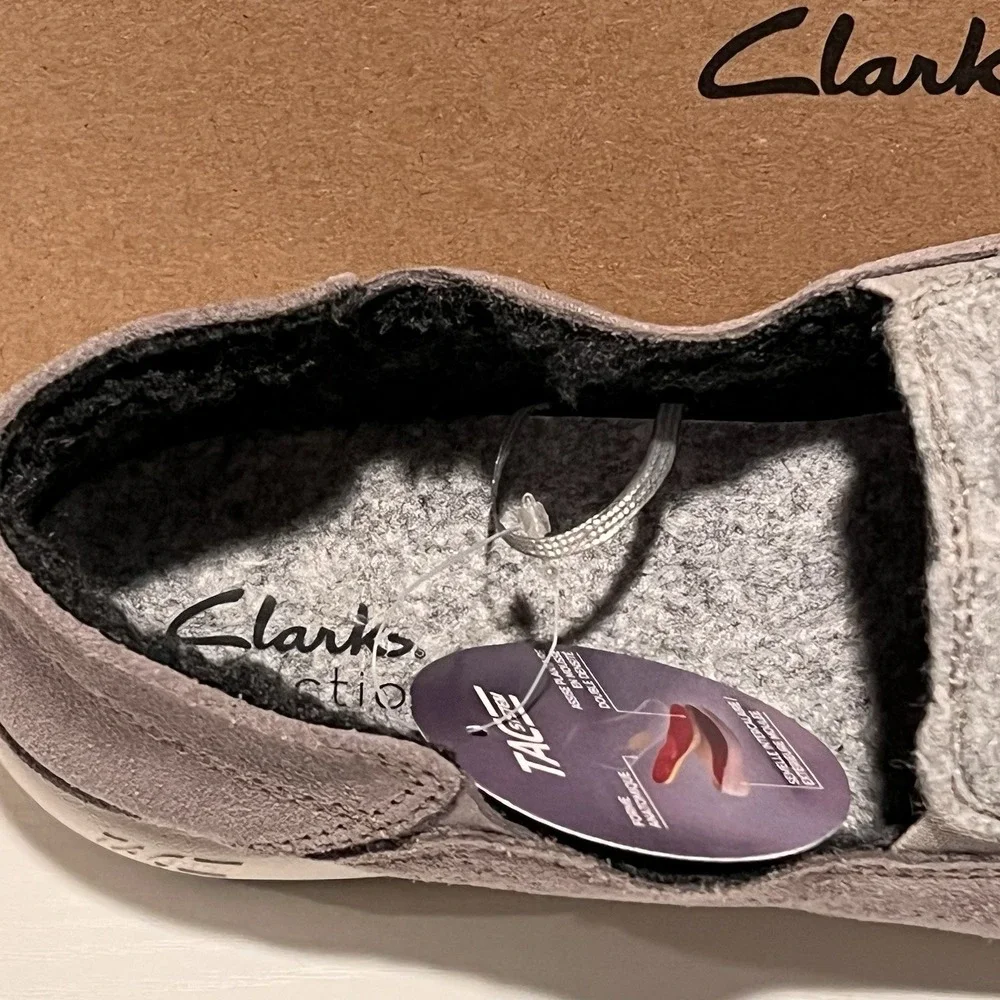 Clarks Men's Gorwin Step Grey Suede Casual Loafer‎ Shoes Size 8.5M